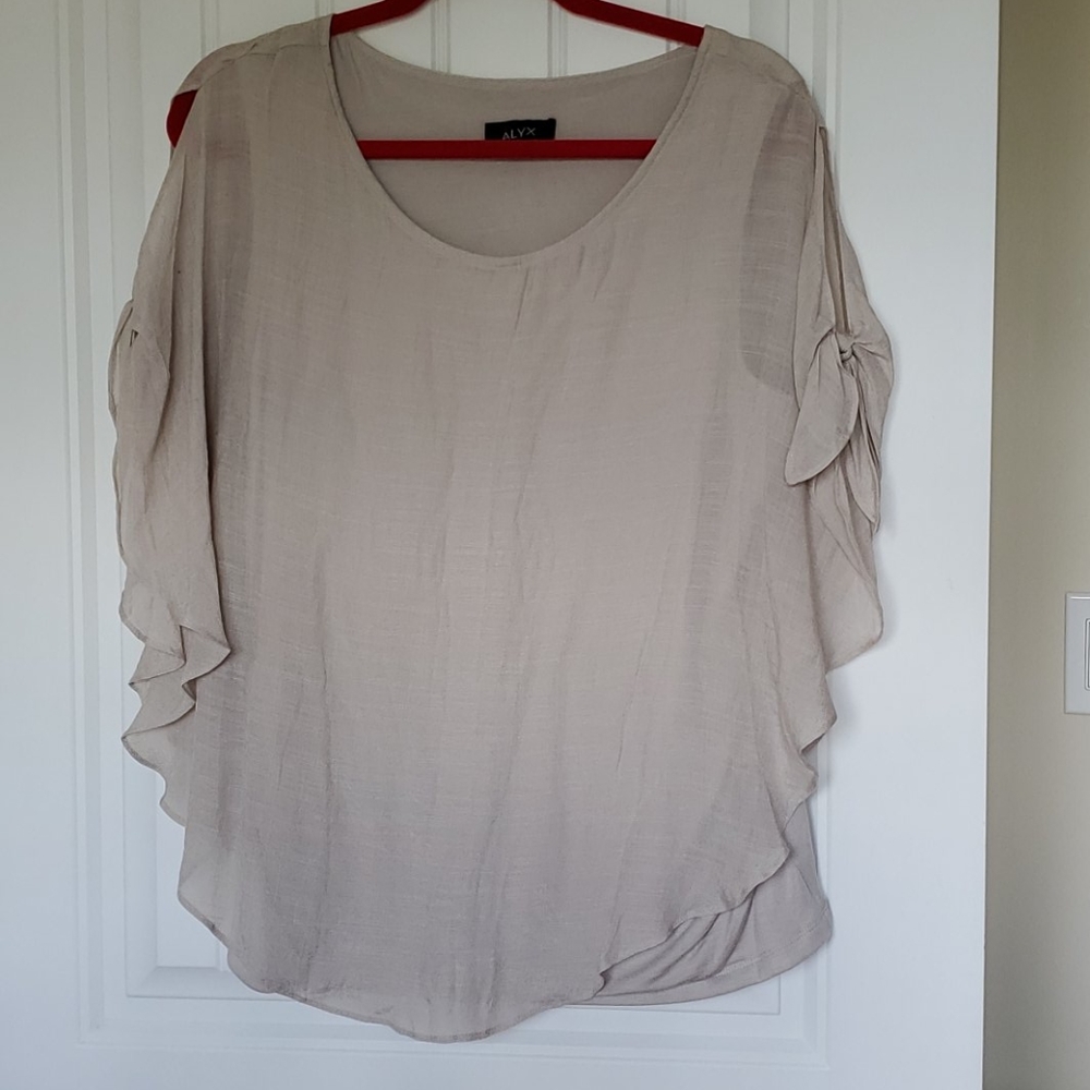 2 for $20 Tan blouse with built in tank top